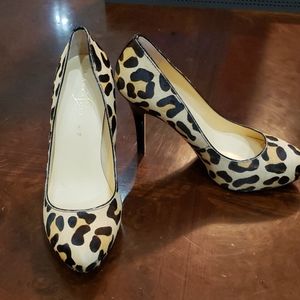 Ivanka Trump Pony Hair Leopard Pumps